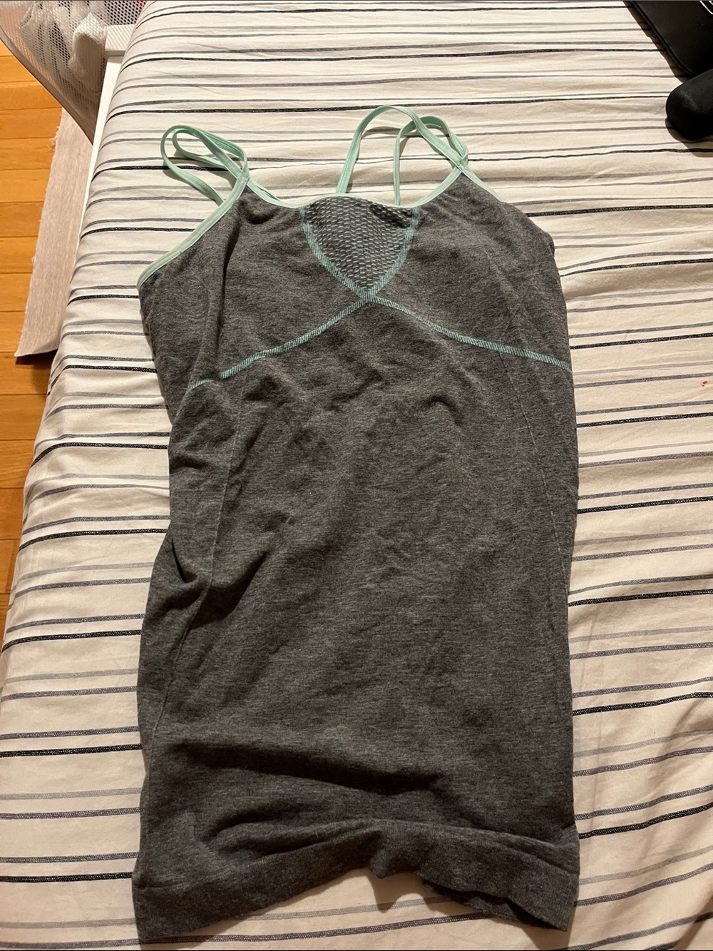 Heather Gray Women's Camisole with Mint Trim